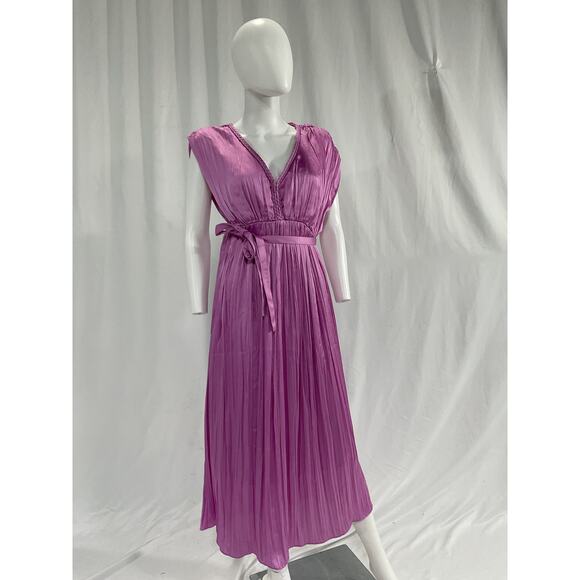 Hatch Collection 'The Winslet' Purple Pleated Maxi Dress Size 2 - NWT - Picture 2 of 5